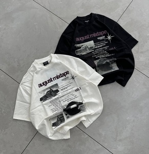 เสื้อยืดโอเวอร์ไซส์พิมพ์ลายกราฟิกสไตล์เรโทร ผ้าคอตตอนเนื้อหนัก 240GSM คุณภาพสูง - Product Image 1