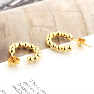 Boucles d'oreilles personnalisées argent 925 or sterling vermeil bijoux boucles d'oreilles créoles rondes bijoux en argent 925 femmes - Product Image 2