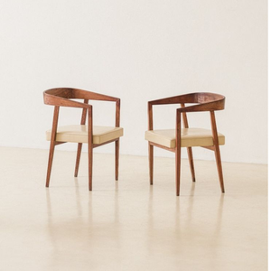 Stylish Solid Wood Chair with Comfortable Upholstered Seat and Elegant Modern Dining Room Design - Product Image 1