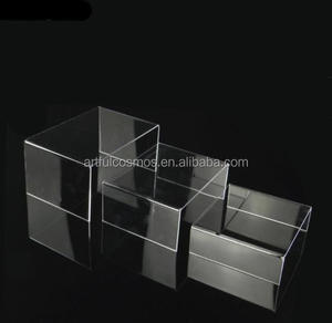 Linh hoạt Acrylic <span class=keywords><strong>Riser</strong></span> có sẵn ba kích cỡ khác nhau cho tất cả các nhu cầu hiển thị của bạn giới thiệu sưu tầm món tráng miệng Sản phẩm bán lẻ - Product Image 1