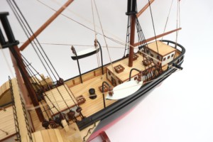 เรือจำลอง SS CALIFORNIA ทำมือจากไม้ สไตล์เรืออเมริกันโบราณ ของตกแต่งบ้านแบบตั้งโชว์ - Product Image 4