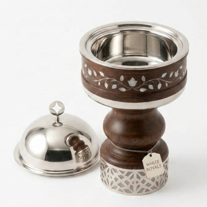 Elegante Juego de Recipientes para Buffet de Acero Inoxidable Moderno con Tapa de Cúpula, Calentador de Alimentos Profesional para Banquetes GCC Majlis, Exterior Antiadherente - Product Image 3