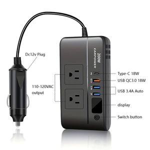 Convertitore di Potenza Multifunzionale da 12V a 220V per Auto con Presa e Porta USB per Ricarica di Più Dispositivi - Product Image 3