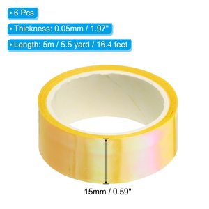 Cinta Metálica Holográfica con Degradado de Arcoíris, Rollo de Cinta Adhesiva con Efecto Espejo, Adhesivo Metálico para Manualidades, Envoltura, Impermeable - Product Image 3