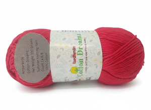 Pelote de fil à tricoter 100% coton teint en rouge pour crochet et broderie, durable, doux, respirant, 100g, accessoires pour vêtements et décoration intérieure - Product Image 6