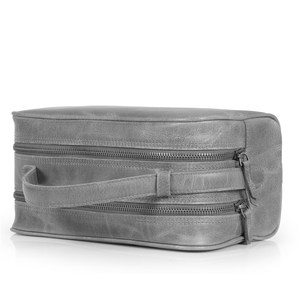 Genuine Leather Toiletry Bag <b>Mens</b> Dopp Kit Travel Wash Bag Shaving Kit <b>Pouch</b> Waterproof Lining Custom Logo TYG-0235 - Product Image 3