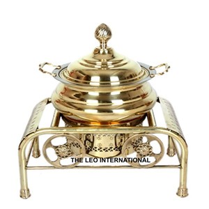 Chauffe-Plat Professionnel de Haute Qualité avec Couvercle Doré – Équipement de Buffet Chaud pour Traiteur – Réchaud Alimentaire Économique - Product Image 1