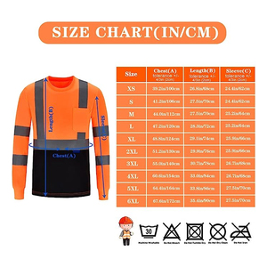 Camiseta de Seguridad Reflectante de Alta Visibilidad, Camiseta de Manga Larga de Alta Visibilidad para Hombre, Buena Calidad - Product Image 3