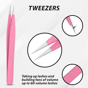 Pinzas para Volumen de Pestañas, Acero Inoxidable, Color Dorado, Personalizadas, de Alta Calidad, Precisión, Aplicador de Extensiones de Pestañas - Product Image 5