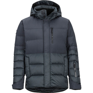 Windproof Stand Collar Men's Puffer Jacket - <b>Lightweight</b> Water-Resistant Woven Solid Zipper Closure <b>Coat</b> for Winter - Product Image 1