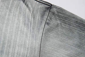 T-shirt de fitness court pour homme 100 % coton, col rond, délavé à l'acide, pour impression en relief, logo personnalisé, coupe oversize, couleur unie - Product Image 5