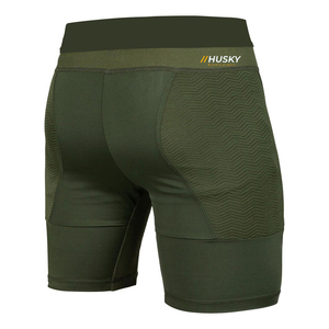 Pantalones Cortos de Compresión Unisex de Nailon y Elastano, Cintura Elástica, Bolsillo Oculto, Logotipo Personalizado, Color Sólido, Secado Rápido, Ligeros, Transpirables, Hasta la Rodilla - Product Image 2