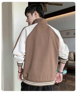 เสื้อสเวตเชิ้ตแบบ unisex ครึ่งซิป คอปกตั้ง แขนเสื้อแบบแร็กแลน ตัดต่อสี ทรงปกติ ผ้าถัก ใส่สบายๆ ในฤดูใบไม้ร่วง ผลิตจากโพลีเอสเตอร์ - Product Image 2
