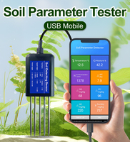 Analyseur de pH du sol intégré à haute efficacité, interface USB type-c 5 broches, capteur de fertilité du sol NPK pour la plantation