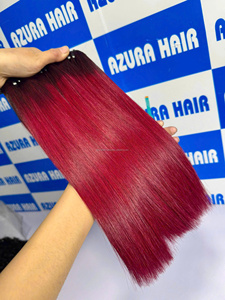 AZURA HAIR Extensions de Cheveux Naturels Humains du Vietnam Double Drawn 100% Remy Tissage Machine Double Trame Cheveux Longs - Product Image 6