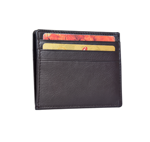 Mens Slim Leather <b>Card</b> <b>Holder</b> <b>Wallet</b> Minimalist Front Pocket Credit <b>Card</b> Case Multi Slot Compact Thin Business <b>Wallet</b> Black - Product Image 1