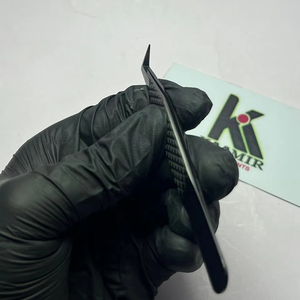 แหนบต่อขนตา Kaamir Premium Black Plasma Volume ป้องกันแม่เหล็ก ทำจากสแตนเลสสตีล ขนาด 12 มม. ปลายเรียบ สำหรับต่อขนตารัสเซียแบบวอลุ่ม - Product Image 2