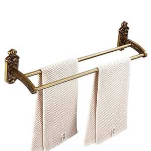 Luxury Gold Towel <b>Ring</b> with Crystal Accents Round <b>Hand</b> Towel <b>Holder</b> Brass Wall Mounted Bathroom Hardware Royal Towel Hanger Rack - Product Image 1