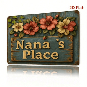 CIFbuy Panneau rustique en aluminium 20,3x30,5 cm pour la maison, décoration murale en bois, TikTok pour service de retrait Temu - Product Image 3