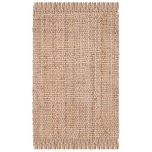 Alfombra Rectangular de Yute Trenzado Antideslizante con Patrón Abstracto Moderno, Diseño Fabuloso de la India, Alfombra Estampada a Precio Económico - Product Image 1
