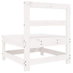 Sofá Modular de Jardín de Madera de Pino Sólido Blanco de Tamaño Mediano con Elegante Asiento Central - Product Image 6