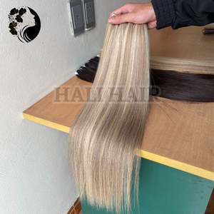 Venta caliente Hali Hair Vietnamita Remy Máquina de cabello humano Doble trama Recta Super Doble dibujado Sin derramamiento de enredos Teñido libre - Product Image 5