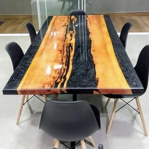 Tablero de Mesa de Comedor de Resina Epoxi I Tablero de Mesa de Restaurante Hecho a Mano I Tablero de Mesa de Hotel de Resina y Madera I Tablero de Mesa Personalizado - Product Image 2