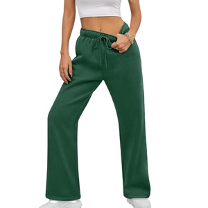Pantalon de jogging décontracté en molleton pour femme, coupe ample et décontractée, tissu brossé doux, idéal pour l'entraînement, les voyages et la maison - Product Image 3