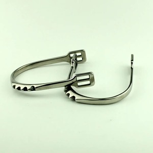 Espuelas de equitación personalizadas con logo impreso, de acero inoxidable, estilo western, en venta. - Product Image 3