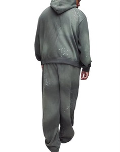 Conjunto Deportivo de Algodón para Hombre, con Capucha, Bolsillos Canguro, Puños Acanalados, Tie-Dye, Personalizable, Transpirable, Corte Regular - Product Image 5