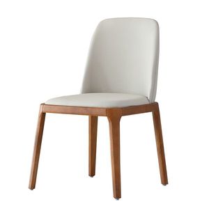 Modern Set of 2 Dining Chairs PU Leather with Wooden Legs for Living or Kitchen for Dining Room - Product Image 2