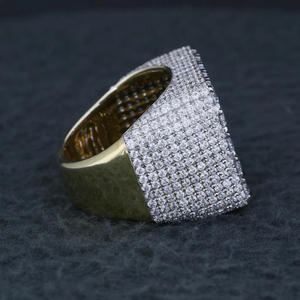 Bague unisexe en argent sterling plaqué rhodium pour homme, style hip-hop, idéale pour fiançailles, anniversaire, mariage, ou comme bague de pinky – Cadeau parfait - Product Image 4