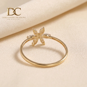 14KT Solid Yellow <b>Gold</b> IGI Certified Lab Grown Diamond Luxury Wedding Engagement Flower Design <b>Ring</b> Fine Classic Jewelry - Product Image 6