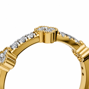 Anillo de Lujo con Diamantes Cultivados en Laboratorio con Corte Floral, para Boda, Compromiso, Aniversario, Regalo, Fiesta, para Mujer, Oro 10K 14K 18K, Plata 925 935 - Product Image 4