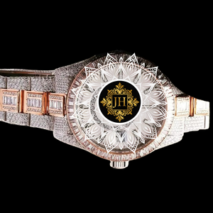 Export Quality Stainless Steel Moissanite Diamond Quartz Watch Women Slim Bracelet Style Sapphire Crystal Dial Waterproof Luxury - Product Image 1