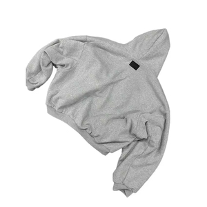 Sweat à capuche zippé en polaire personnalisé pour homme |   Veste à fermeture éclair à épaules tombantes |   Sweat-shirt réversible 100% coton épais 500 g/m² - Product Image 5