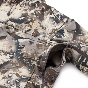 เสื้อแจ็คเก็ตกันน้ำลายพรางสำหรับผู้ชาย เนื้อผ้านุ่ม ทนลม อุ่นสบาย เหมาะสำหรับกิจกรรมกลางแจ้ง พร้อมเทคโนโลยีวัสดุ Bayer สำหรับการล่าสัตว์ - Product Image 2