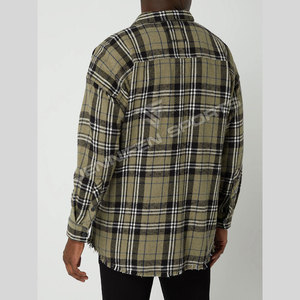 OEM/ODM High Quality Men's 100% Wool Plaid Check <b>Flannel</b> Shirt Boy Checked Casual Vintage <b>Jacket</b> Anti-Wrinkle Custom Button - Product Image 5