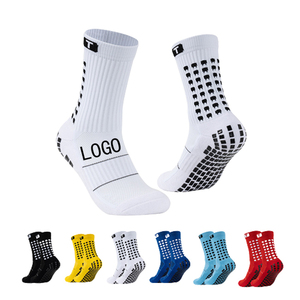 Manufacture Wholesale <b>Long</b> Custom Anti <b>slip</b> Soccer Grip Socks with logo Cotton Socks with Letter Men Sport Socks - Product Image 3