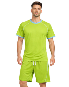 Ensemble de t-shirt et short de sport personnalisé pour hommes, vêtements d'entraînement respirants, légers et à séchage rapide - Product Image 1