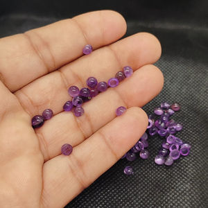 Cabujón de Amatista Natural de Forma Redonda, Base Plana, Calibrado, Forma Beda, Gemas de Calidad, Todos los Tamaños Disponibles - Product Image 1