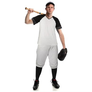 Men's Baseball Uniform Set Striped V-Neck Jersey Pants Hat <b>Socks</b> Breathable Polyester Adult All Seasons Sports Apparel - Product Image 4