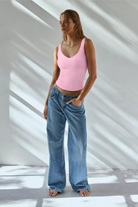 Top sin mangas con tirantes para mujer, acanalado, a la moda, con doble forro, cuello en V, informal de verano, básico, 2026, moderno, para hacer ejercicio o salir. - Product Image 6