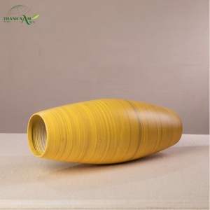 Jarrón de Mesa de Bambú Enrollado Hecho a Mano y Personalizable, Estilo Art Deco, Decoración Ecológica y Duradera de Thanh Nam Arts JSC - Product Image 4