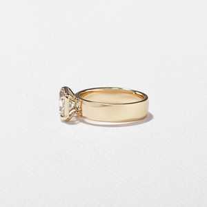 Bague de fiançailles solitaire en diamant de laboratoire taille émeraude, sertie à griffes, largeur 5,2 mm, minimaliste, en or massif 14k 18k, 1,73 ct, clarté VS+ - Product Image 3