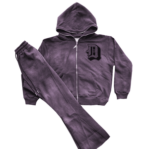 Ensemble unisexe en coton mélangé avec logo frontal, sweat à capuche zippé et pantalon long, séchage rapide, respirant, vêtements décontractés - Product Image 2