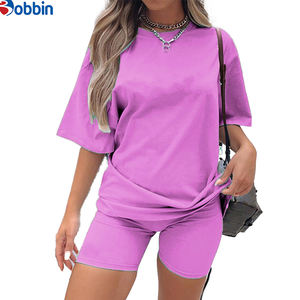 Conjunto Deportivo de Verano Estilo Hip Hop para Mujer, Ecológico, de Secado Rápido, Transpirable, con Franjas Laterales, Camiseta Corta Casual hasta la Rodilla, Estilo Vintage - Product Image 6