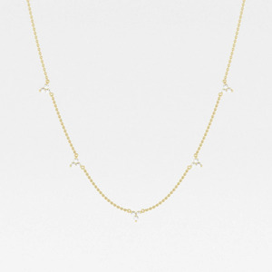 Collar con Colgante de Diamantes y Cadena de Oro Amarillo - Product Image 1