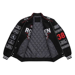 Modern Cotton <b>Racer</b> <b>Jacket</b> Men Motorcycle Premium High Quality Everyday Riding Durable Smooth Strong Style - Product Image 3
