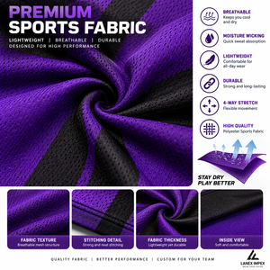 Ensembles d'uniformes de basketball personnalisés violets pour hommes et équipes de jeunes – Maillot sans manches et short de qualité supérieure – Vêtements de sport OEM pour clubs - Product Image 5